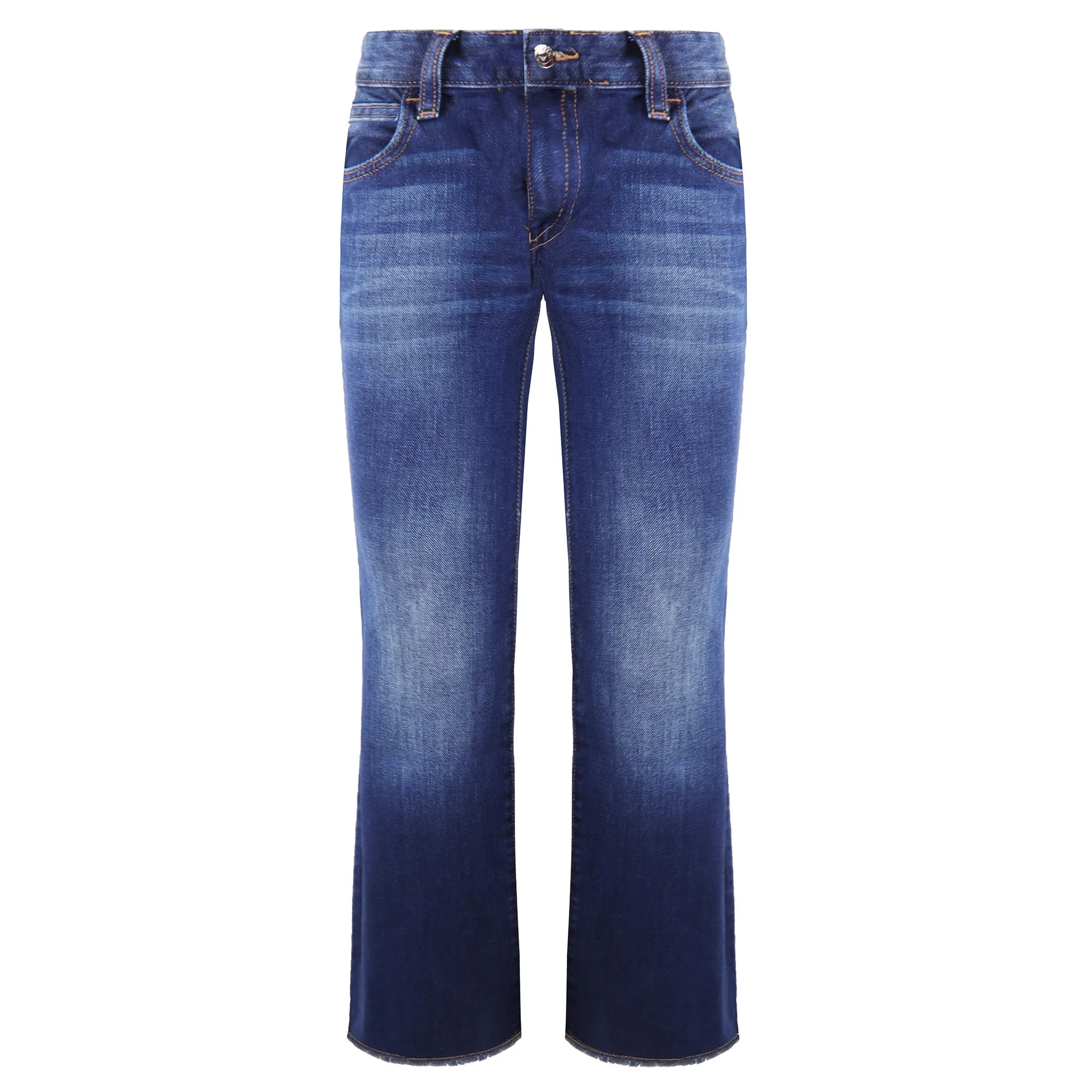Emporio Armani J34 Regular Fit Wide Leg Womens Jeans
