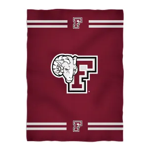 Fordham Rams Game Day Soft Premium Maroon Throw Blanket 40 x 58 Logo and Stripes by Vive La Fete