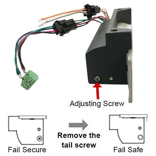 FPC-5394 770lbs Electric Door Strike For Wood And Metal Doors 12V Fail Safe Normally Closed And Fail Secure Normally Open Adjustable With Power Supply