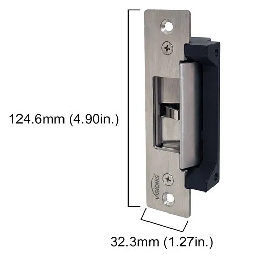 FPC-5394 770lbs Electric Door Strike For Wood And Metal Doors 12V Fail Safe Normally Closed And Fail Secure Normally Open Adjustable With Power Supply