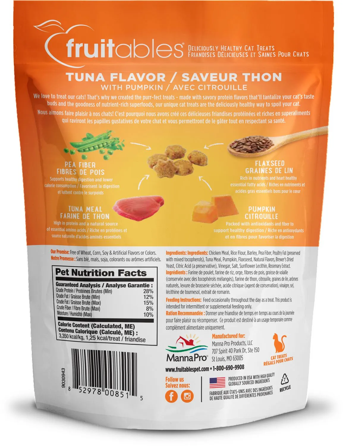 Fruitables Tuna and Pumpkin Cat Treats
