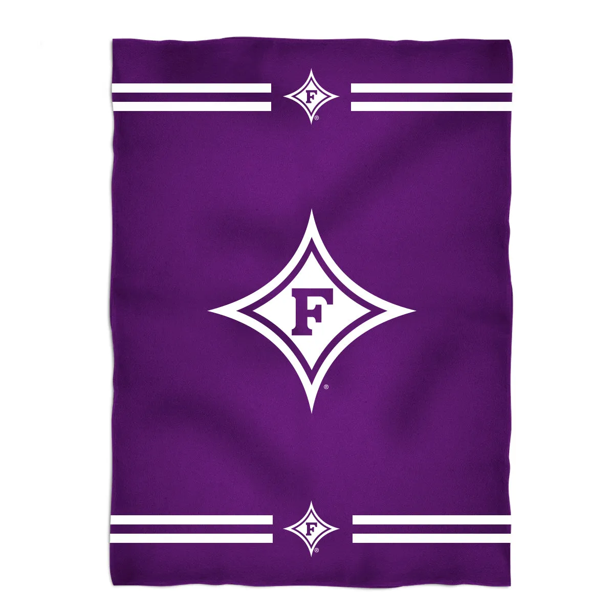 Furman Paladins Game Day Soft Premium Purple Throw Blanket 40 x 58 Logo and Stripes by Vive La Fete