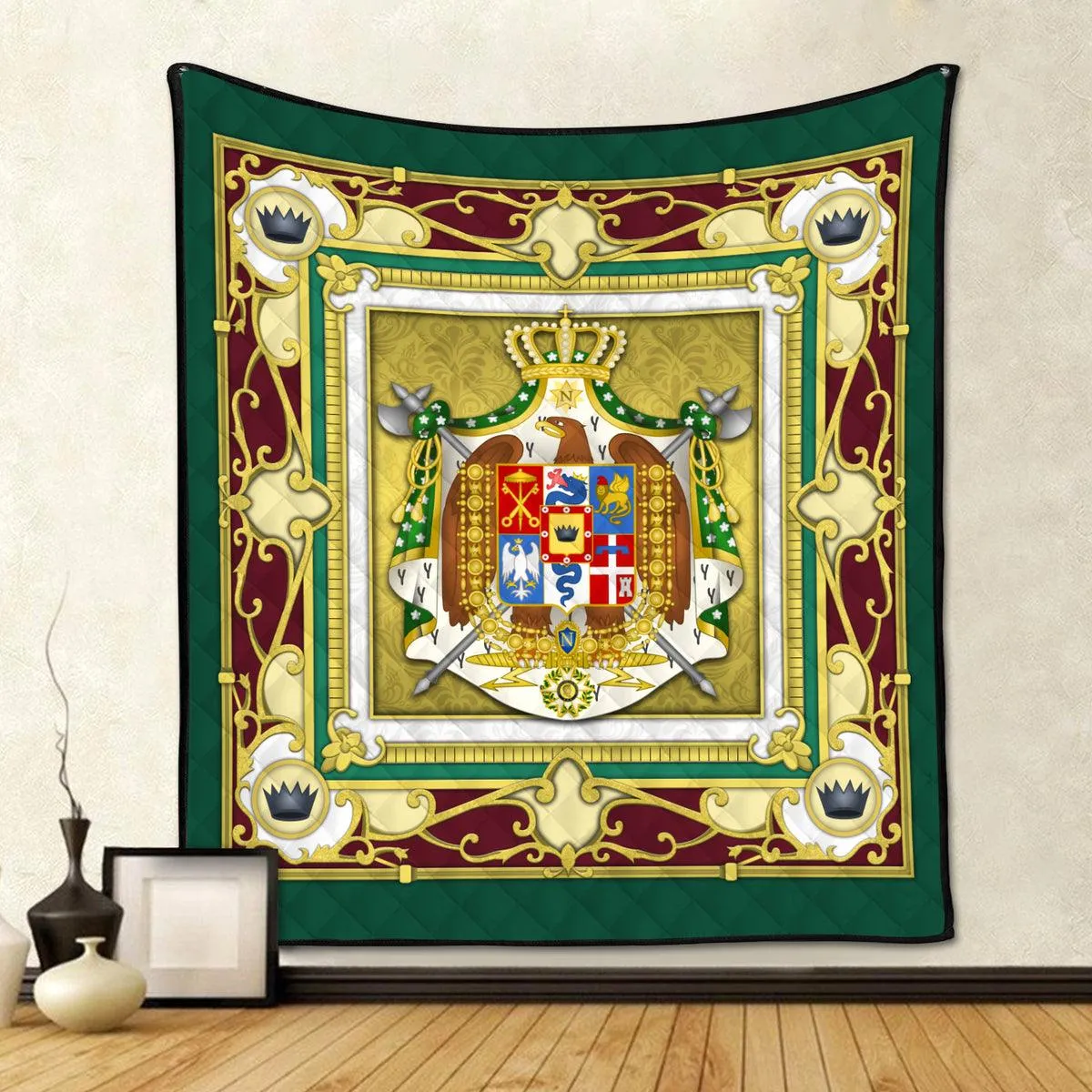 Gearhomie Blanket Kingdom of Italy (Napoleonic) Coat of Arms Quilt