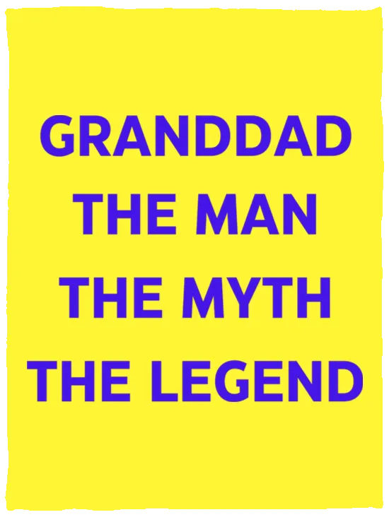 Grandad the Legend -- Cozy Plush Fleece Blanket - 30x40