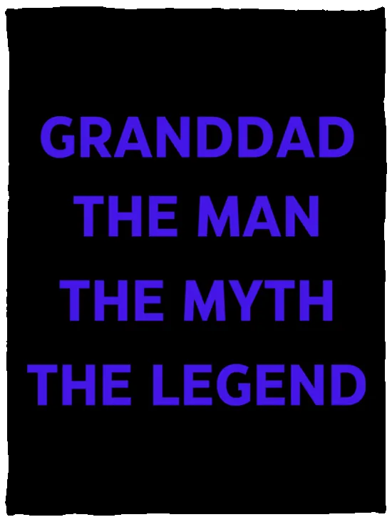 Grandad the Legend -- Cozy Plush Fleece Blanket - 30x40
