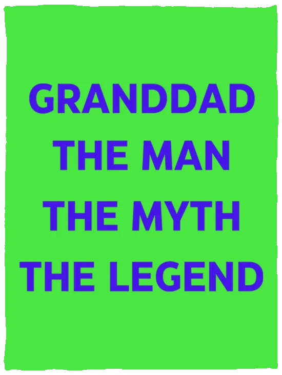 Grandad the Legend -- Cozy Plush Fleece Blanket - 30x40