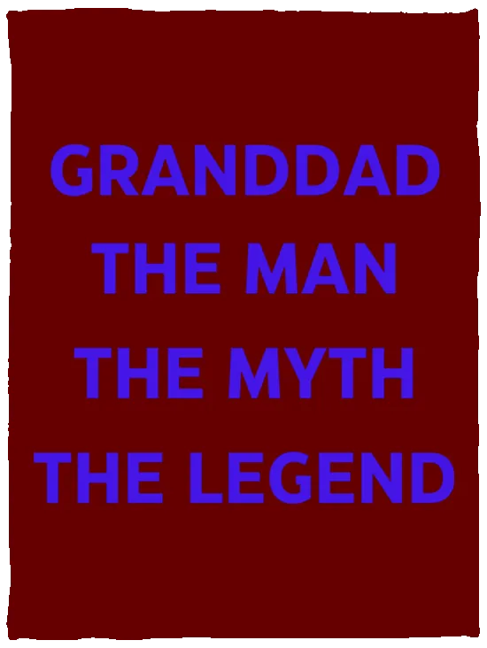 Grandad the Legend -- Cozy Plush Fleece Blanket - 30x40