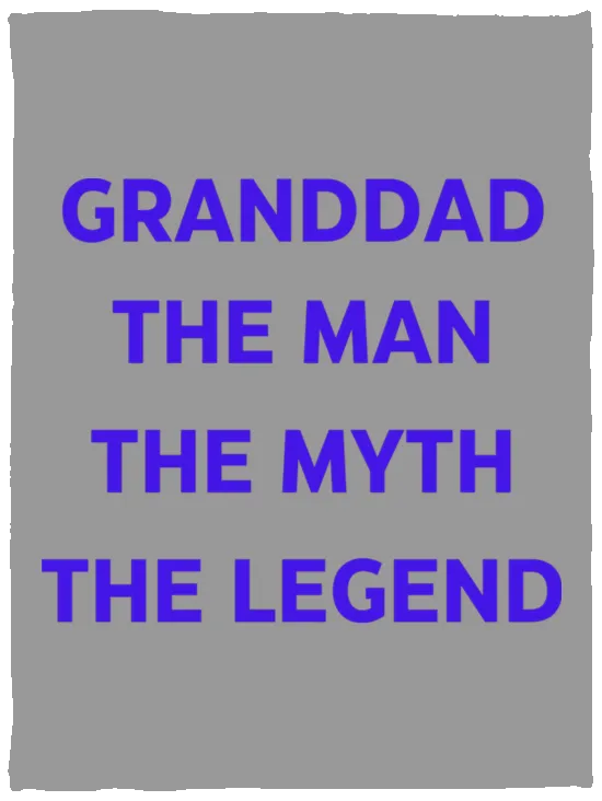 Grandad the Legend -- Cozy Plush Fleece Blanket - 30x40
