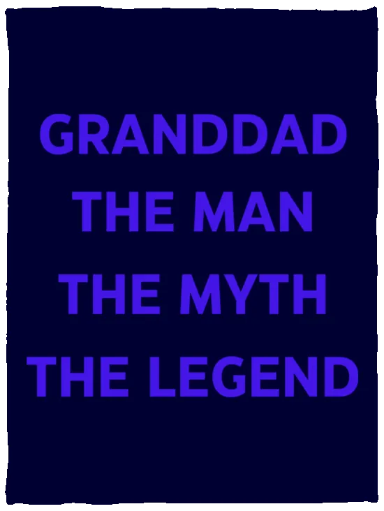 Grandad the Legend -- Cozy Plush Fleece Blanket - 30x40
