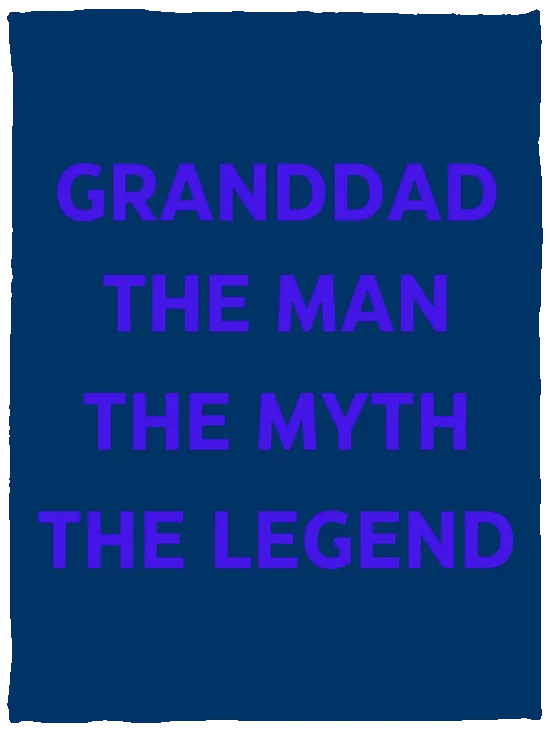 Grandad the Legend -- Cozy Plush Fleece Blanket - 30x40