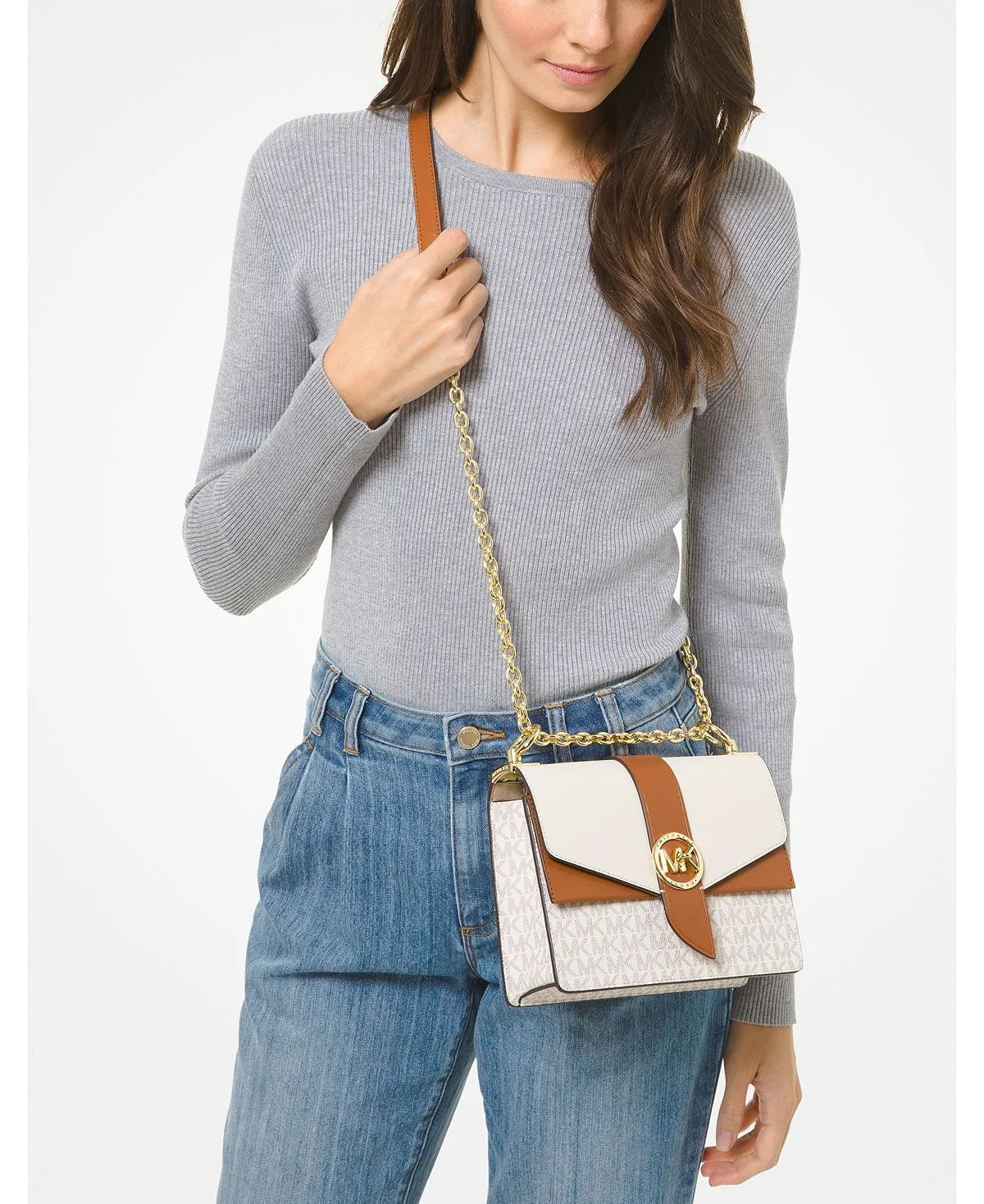 Greenwich small convertible Michael Kors signature shoulder bag, multi