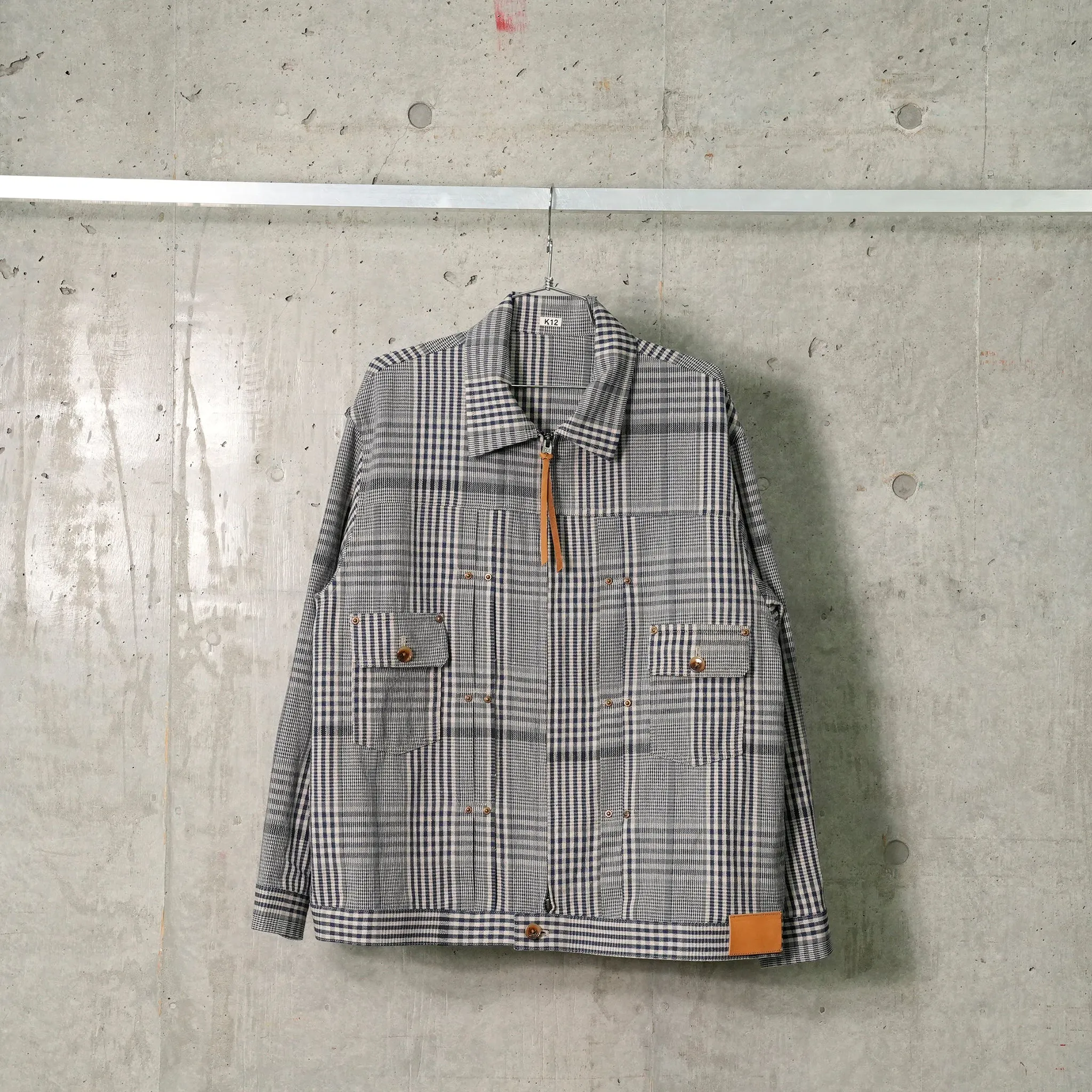 HAND EMBROIDERED DESIGN COTTON JACKET / BLUE