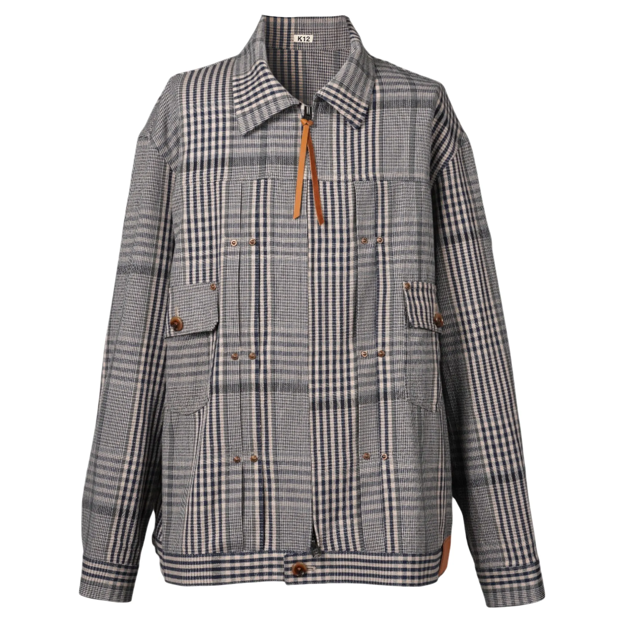 HAND EMBROIDERED DESIGN COTTON JACKET / BLUE