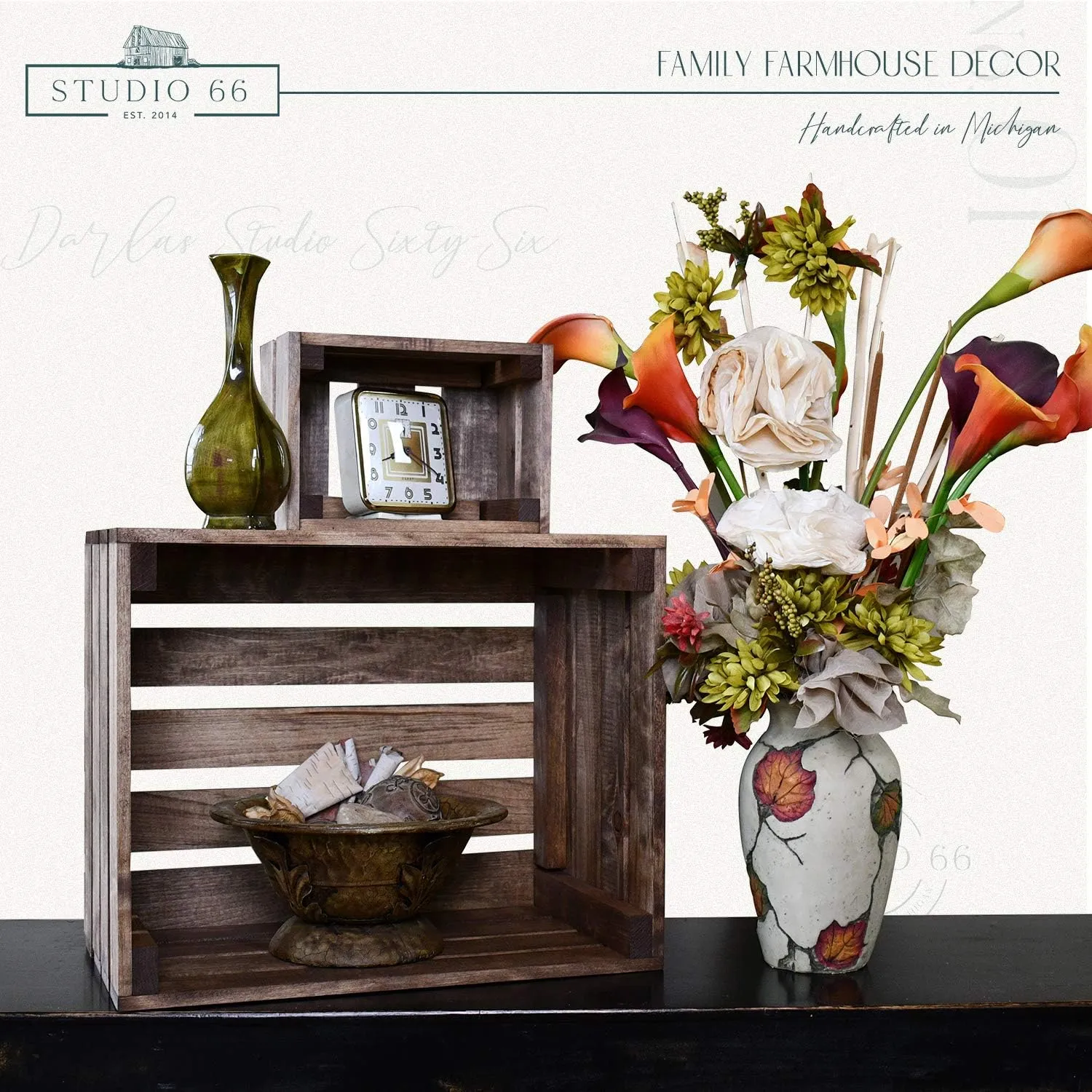 Handmade Rustic Nesting Wooden Crate Set – Farmhouse Display Boxes - Perfect for Country Wedding Décor!