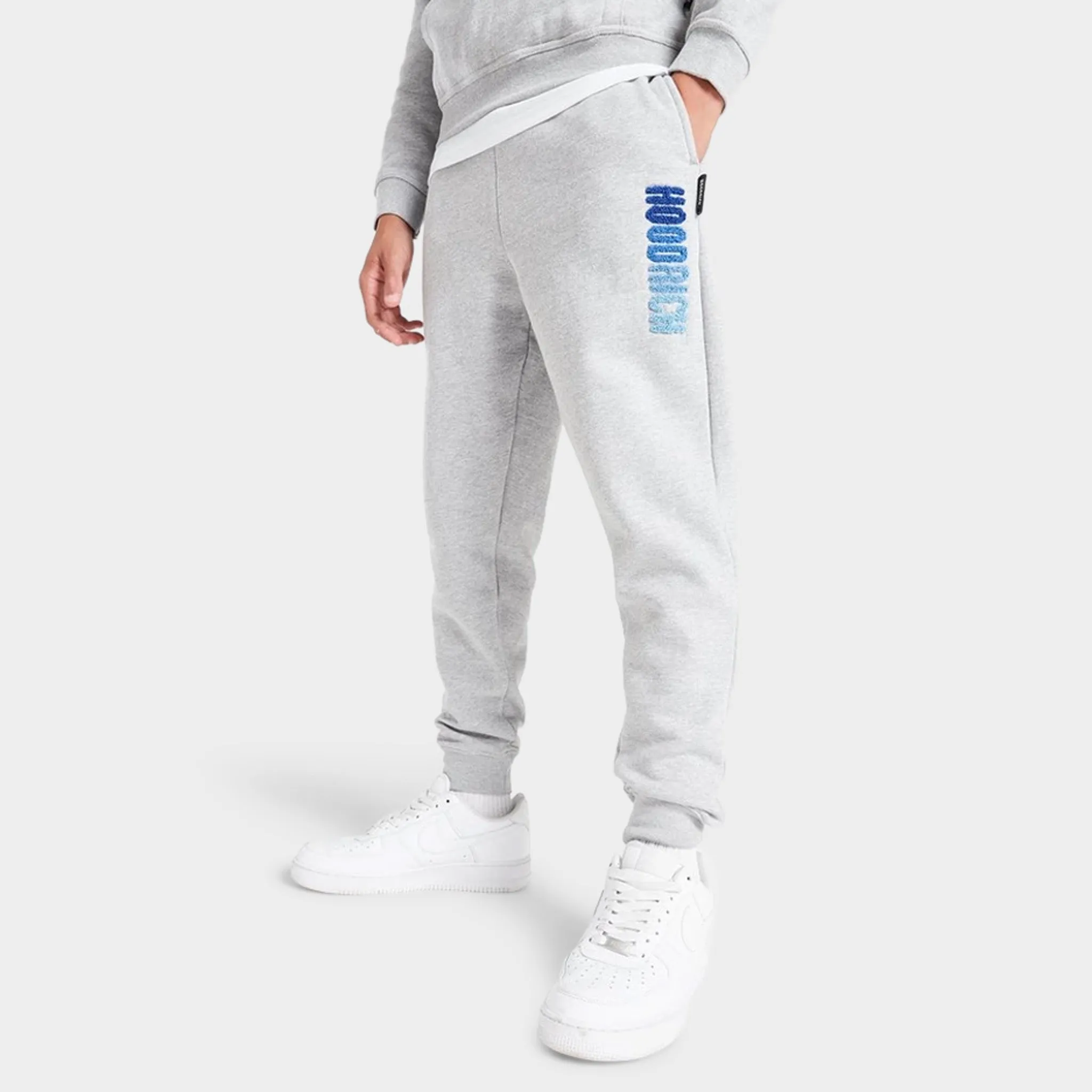 Hoodrich Junior Boys Tone V2 Joggers Heather Grey / Blues