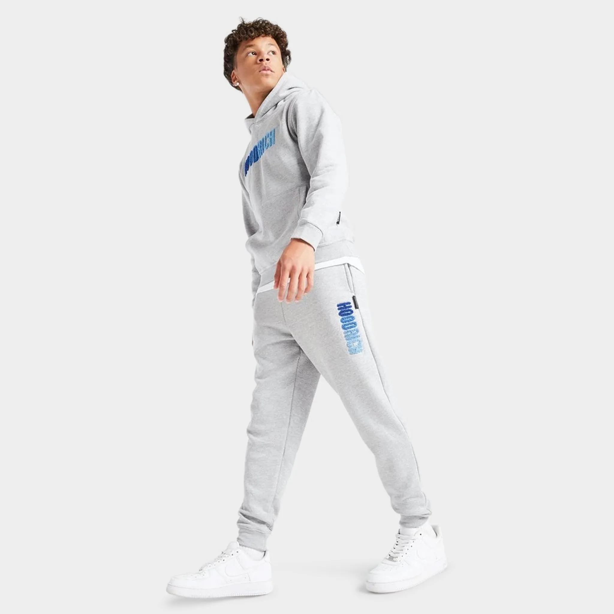 Hoodrich Junior Boys Tone V2 Joggers Heather Grey / Blues