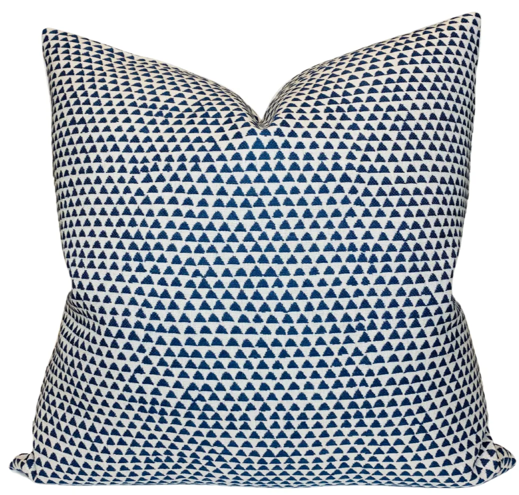 Huts Pillow Cover in Atlantic Blue, Walter G Pillows, Decorative Throw Pillows