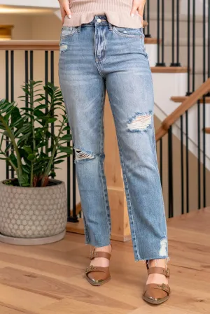 HW Rigid Magic Destroy Straight Leg Jean • Medium Wash