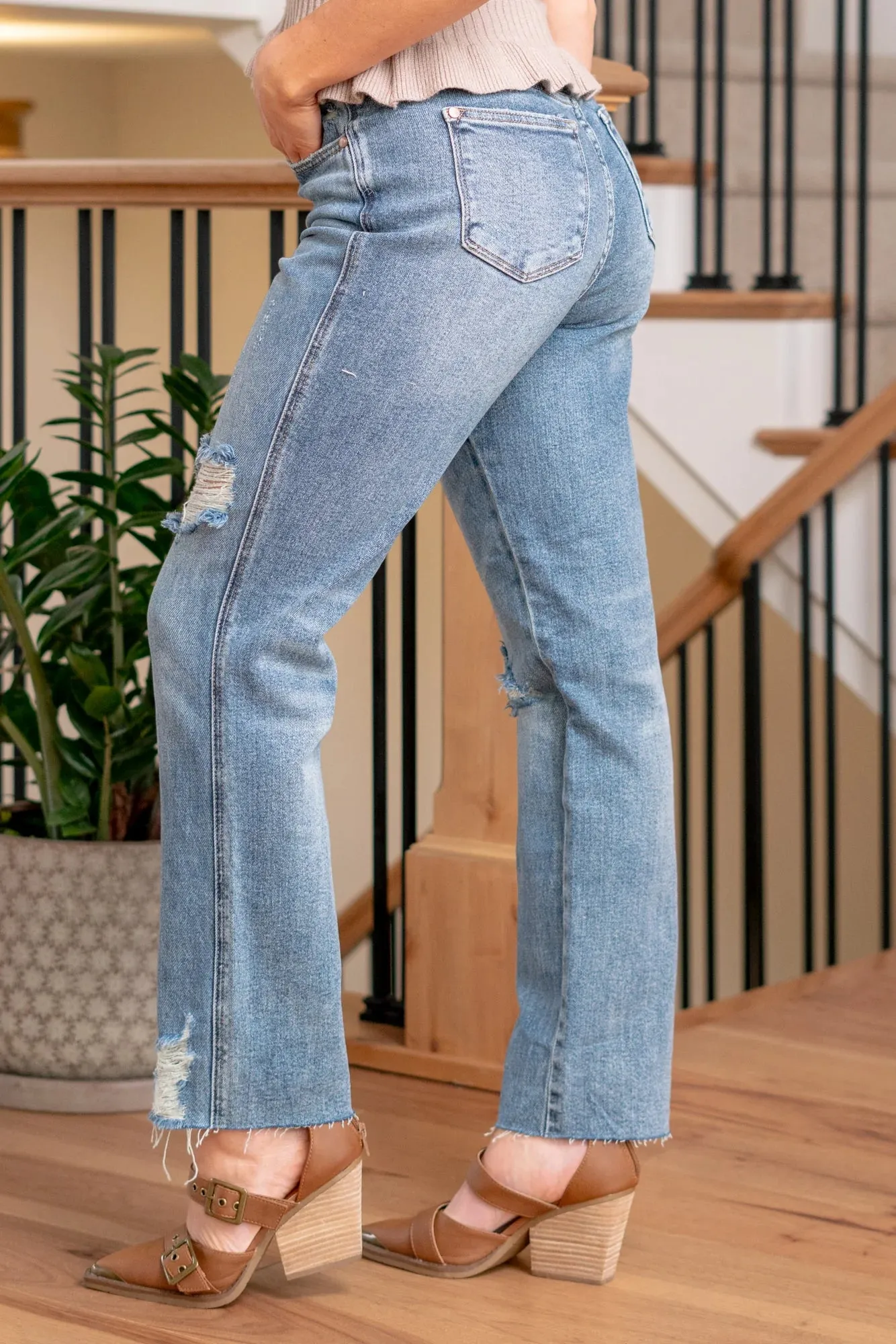 HW Rigid Magic Destroy Straight Leg Jean • Medium Wash