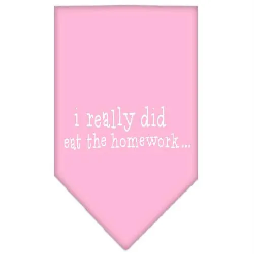 I really did eat the Homework Screen Print Bandana Light Pink Large