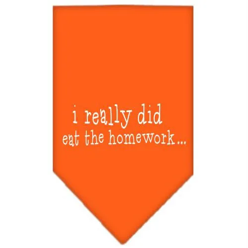 I really did eat the Homework Screen Print Bandana Orange Large