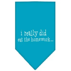 I really did eat the Homework Screen Print Bandana Turquoise Small