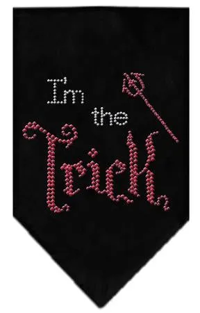 I'm the Trick Rhinestone Bandana Black Large