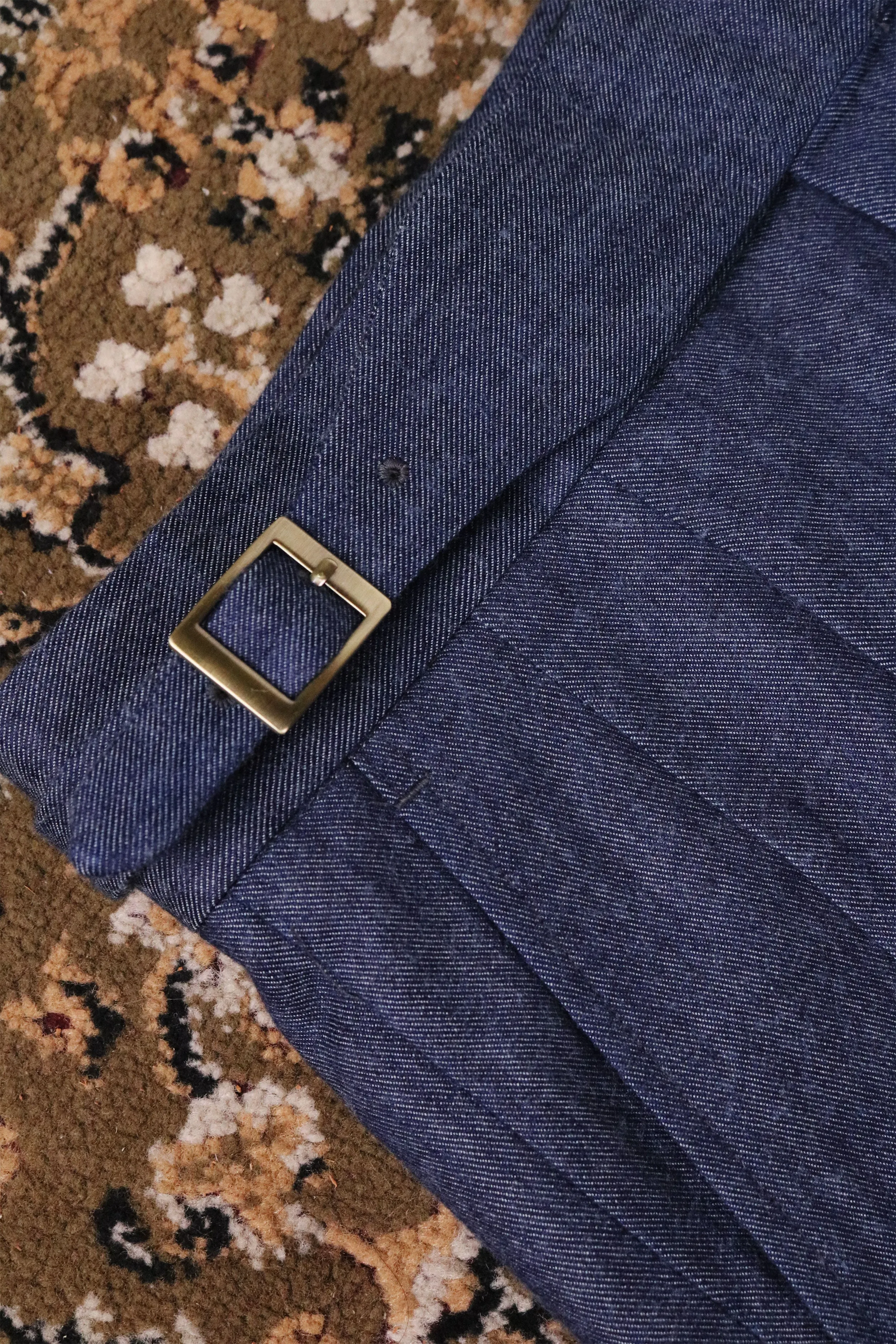 Indigo Double Gurkha Denim Trousers