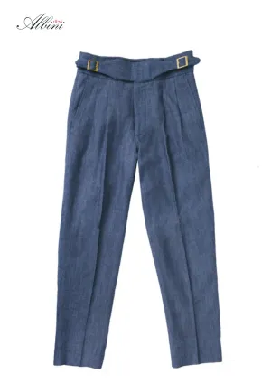 Indigo Double Gurkha Denim Trousers