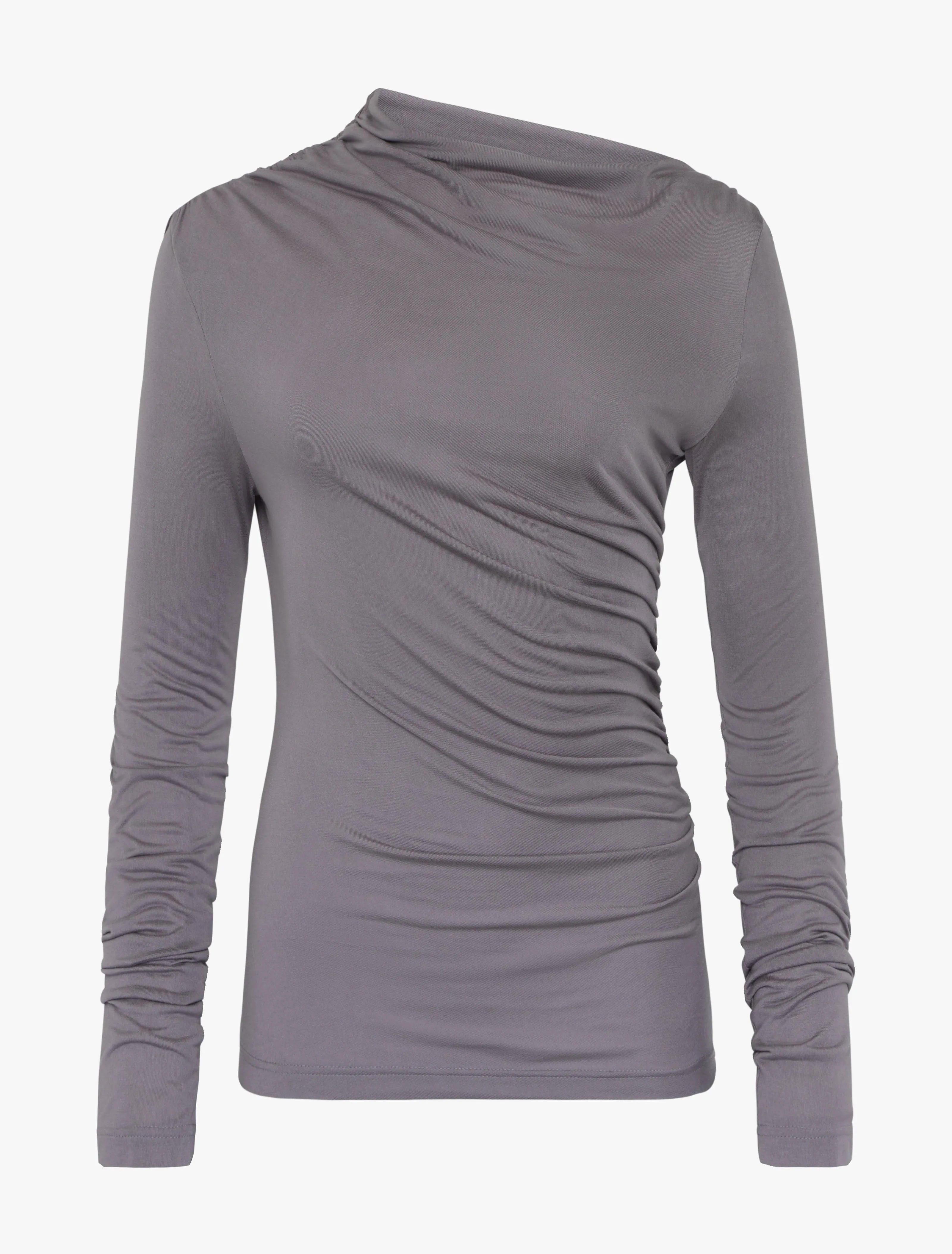 Iphis Draped Long Sleeve Top in Dusk