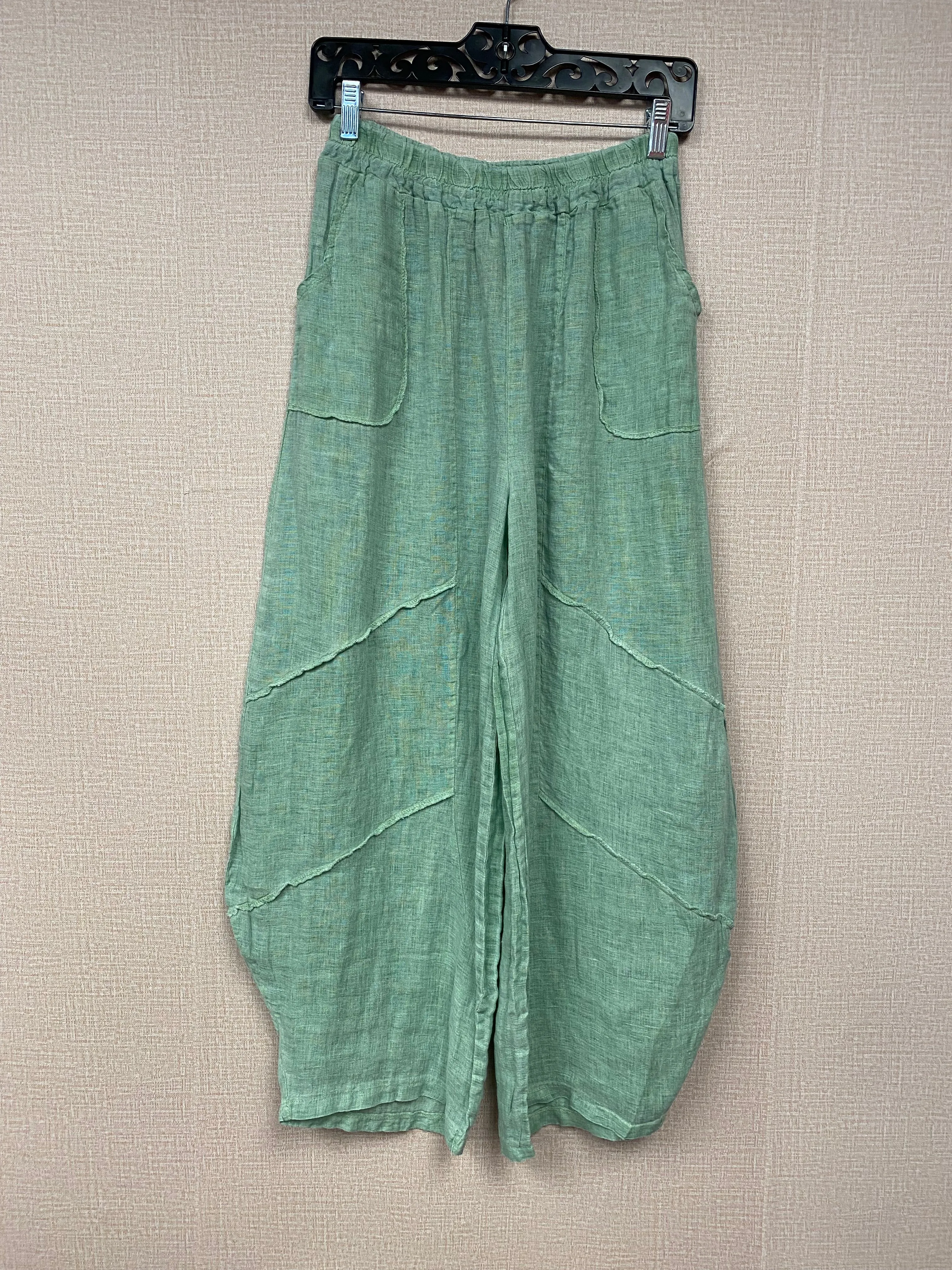 Italian, Barrel leg Linen Pants