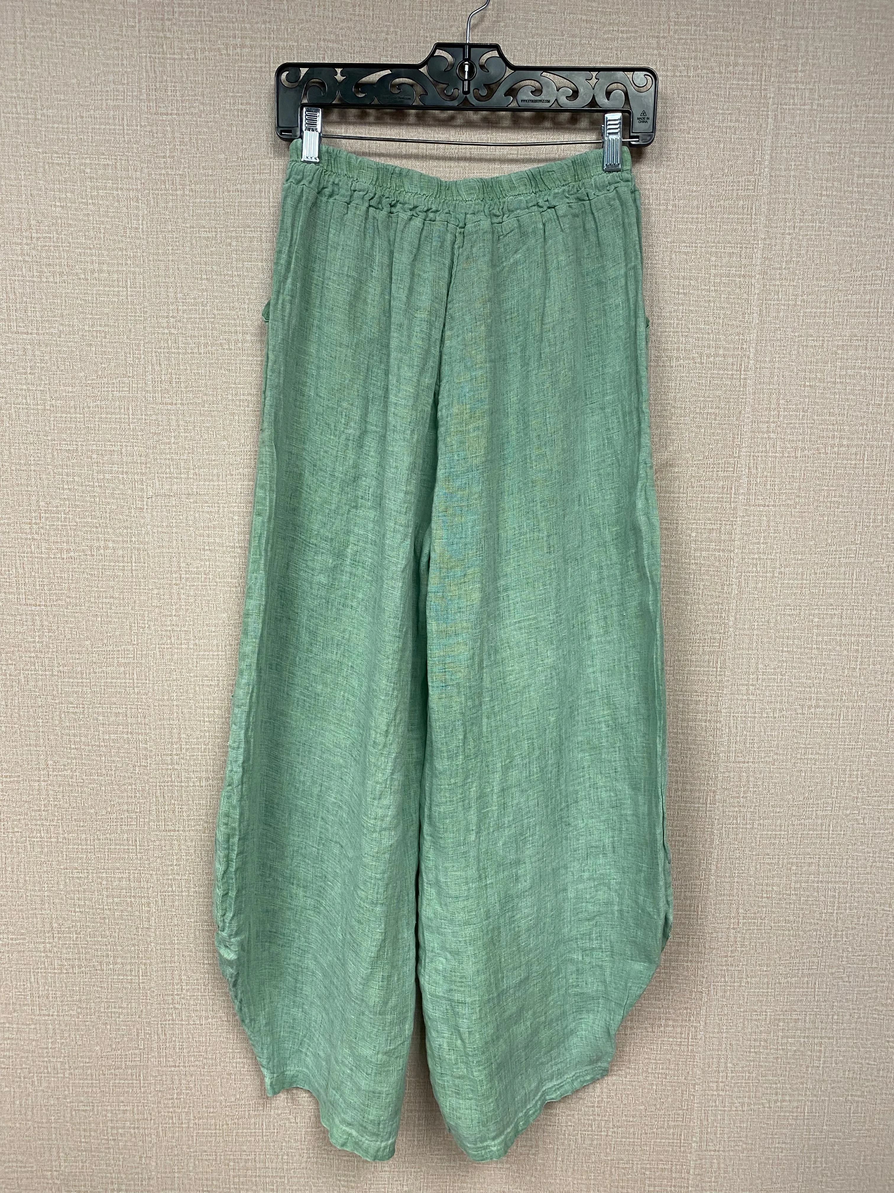 Italian, Barrel leg Linen Pants