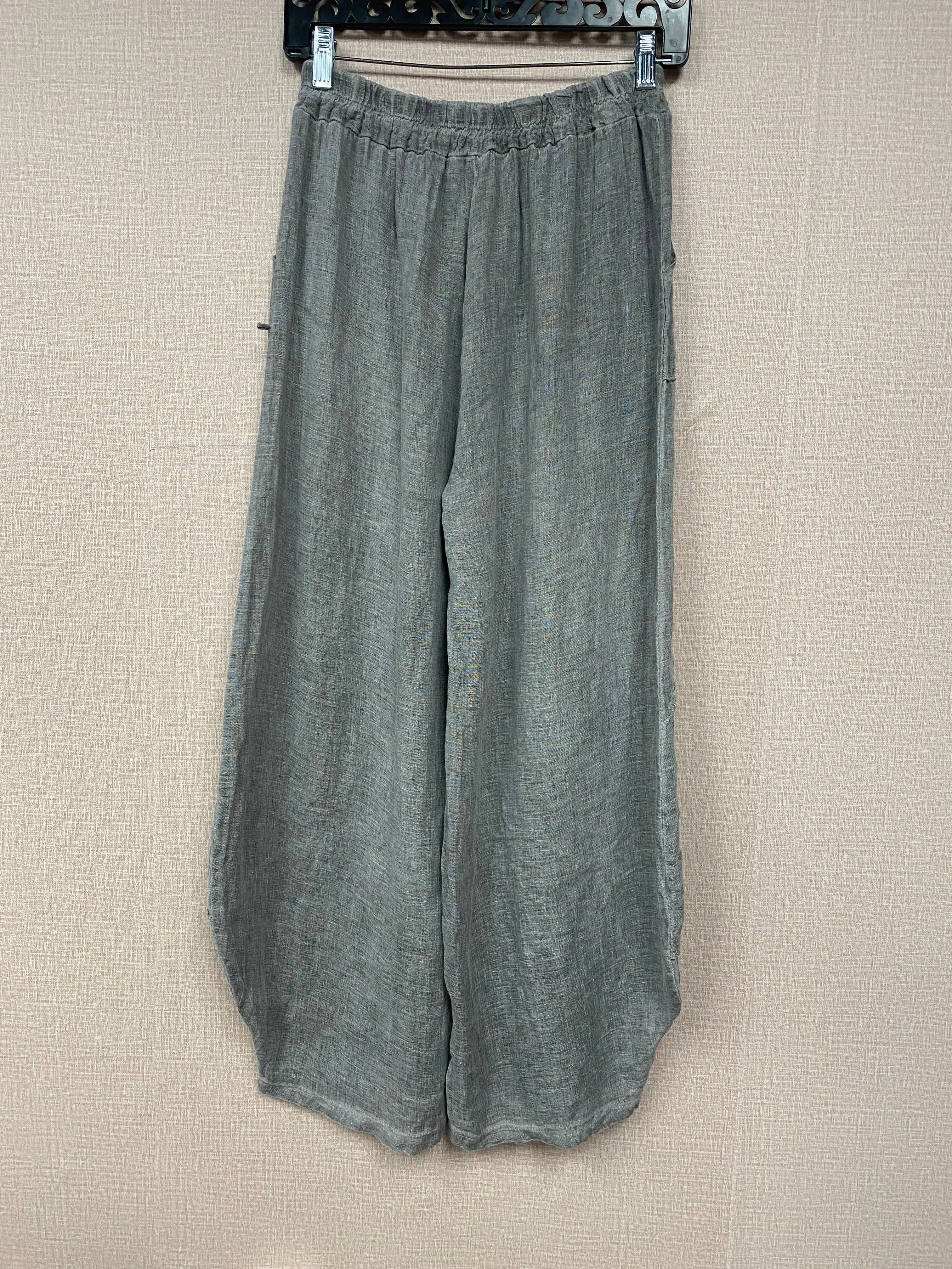 Italian, Barrel leg Linen Pants