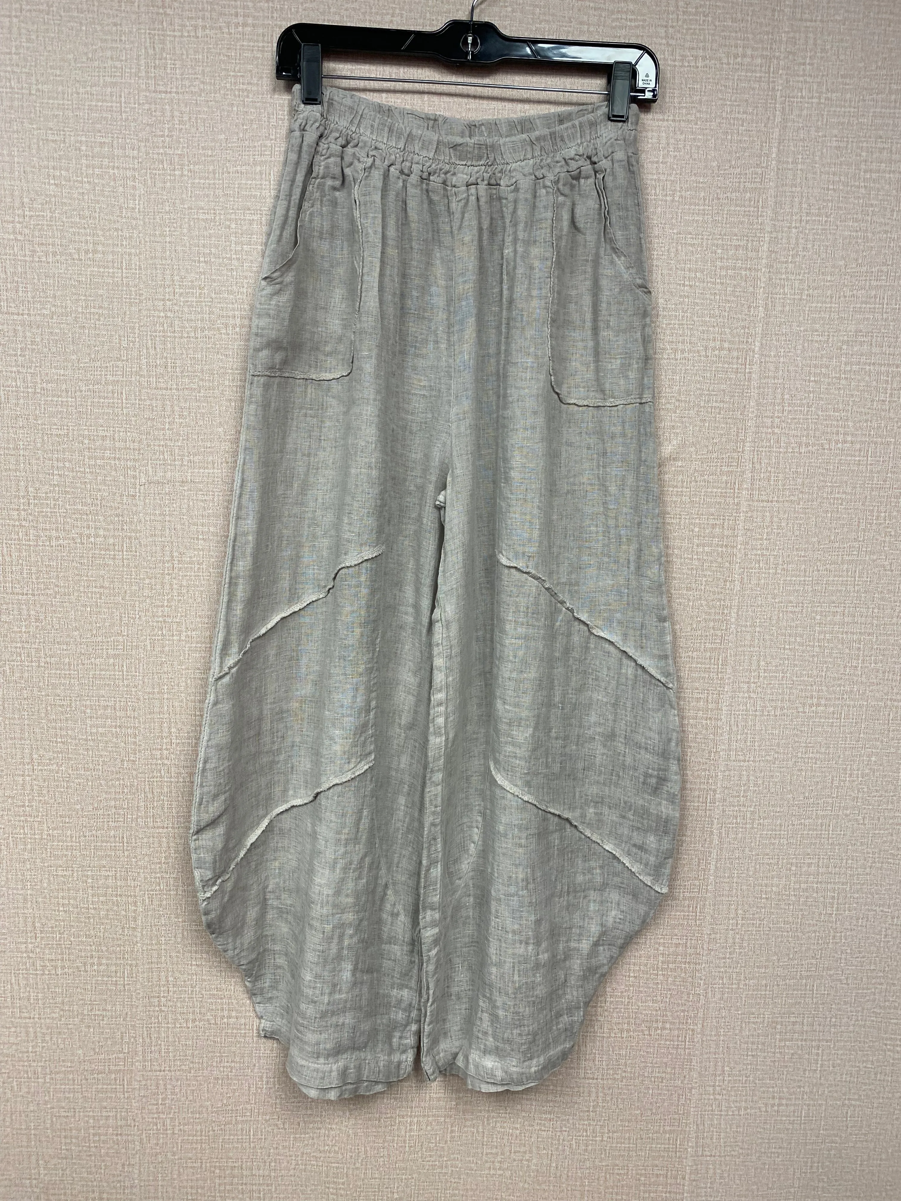 Italian, Barrel leg Linen Pants