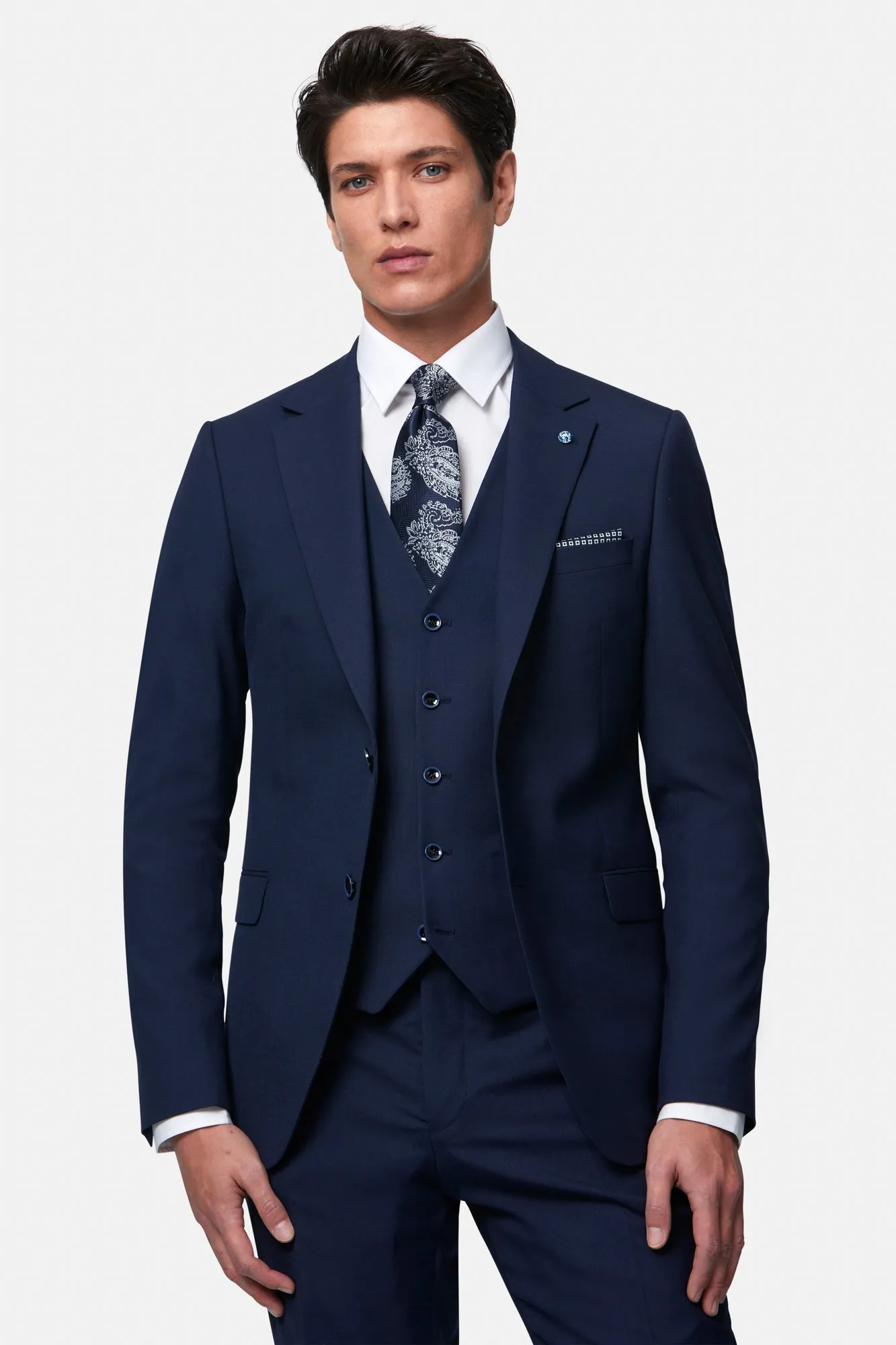 James Navy Tapered Fit Jacket