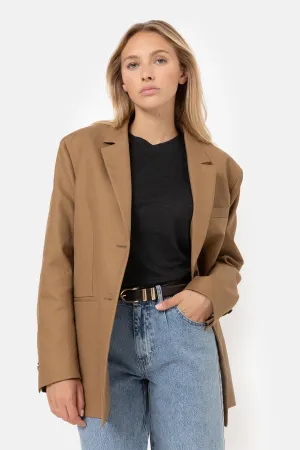 Julian Oversized Single Breasted Blazer | Camel