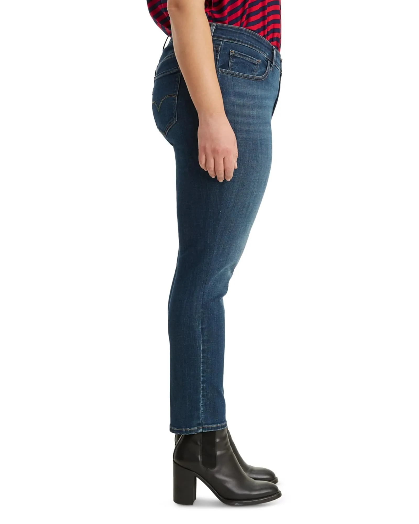 Levi's Women's Ripped   Skinny Ankle Jeans Med Blue  20 | Blue