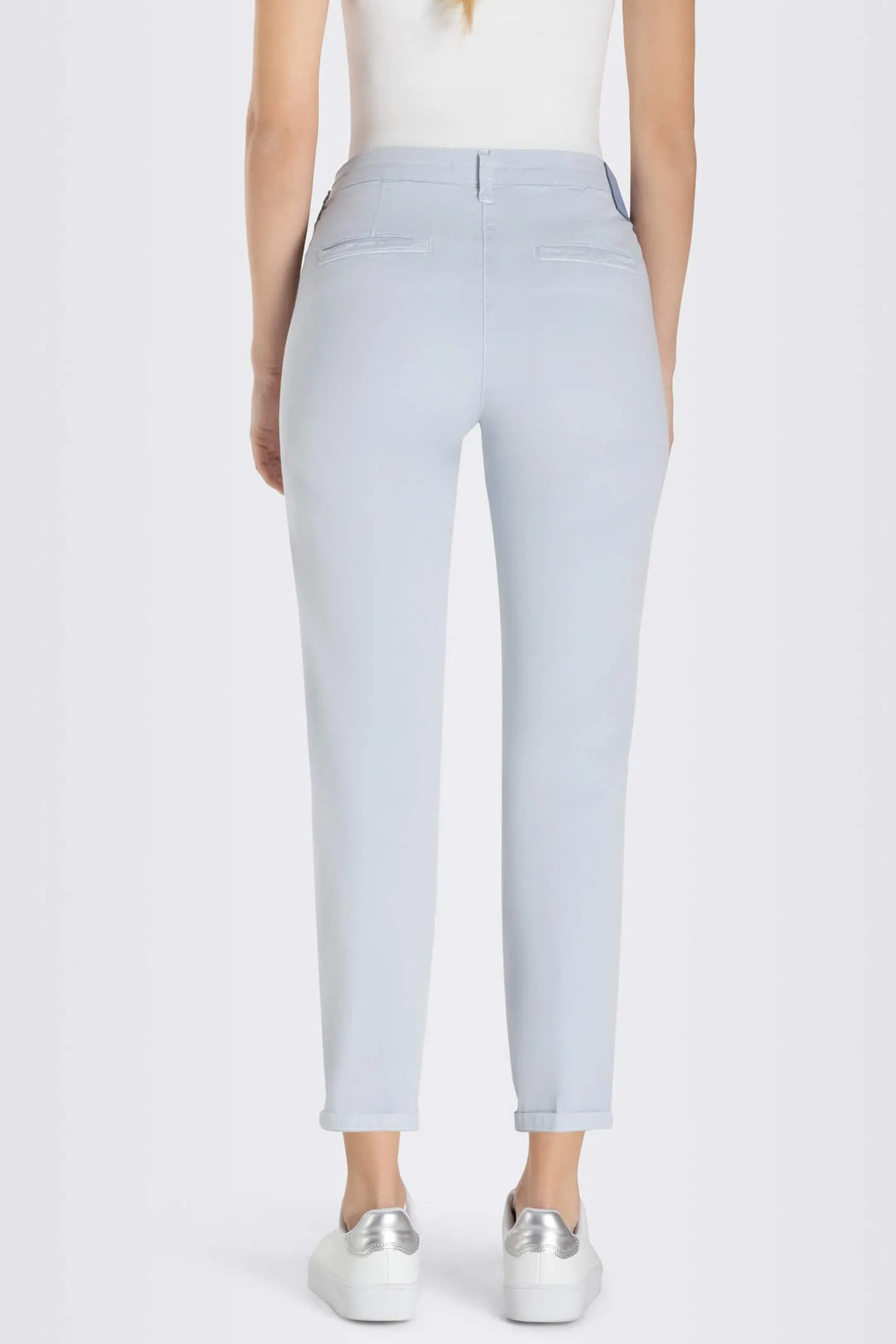 MAC 0434L 3075-00 131R Cool Blue Chino Turn Up Trousers