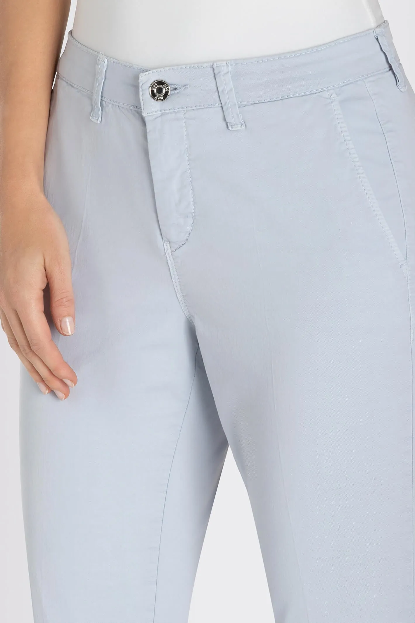 MAC 0434L 3075-00 131R Cool Blue Chino Turn Up Trousers