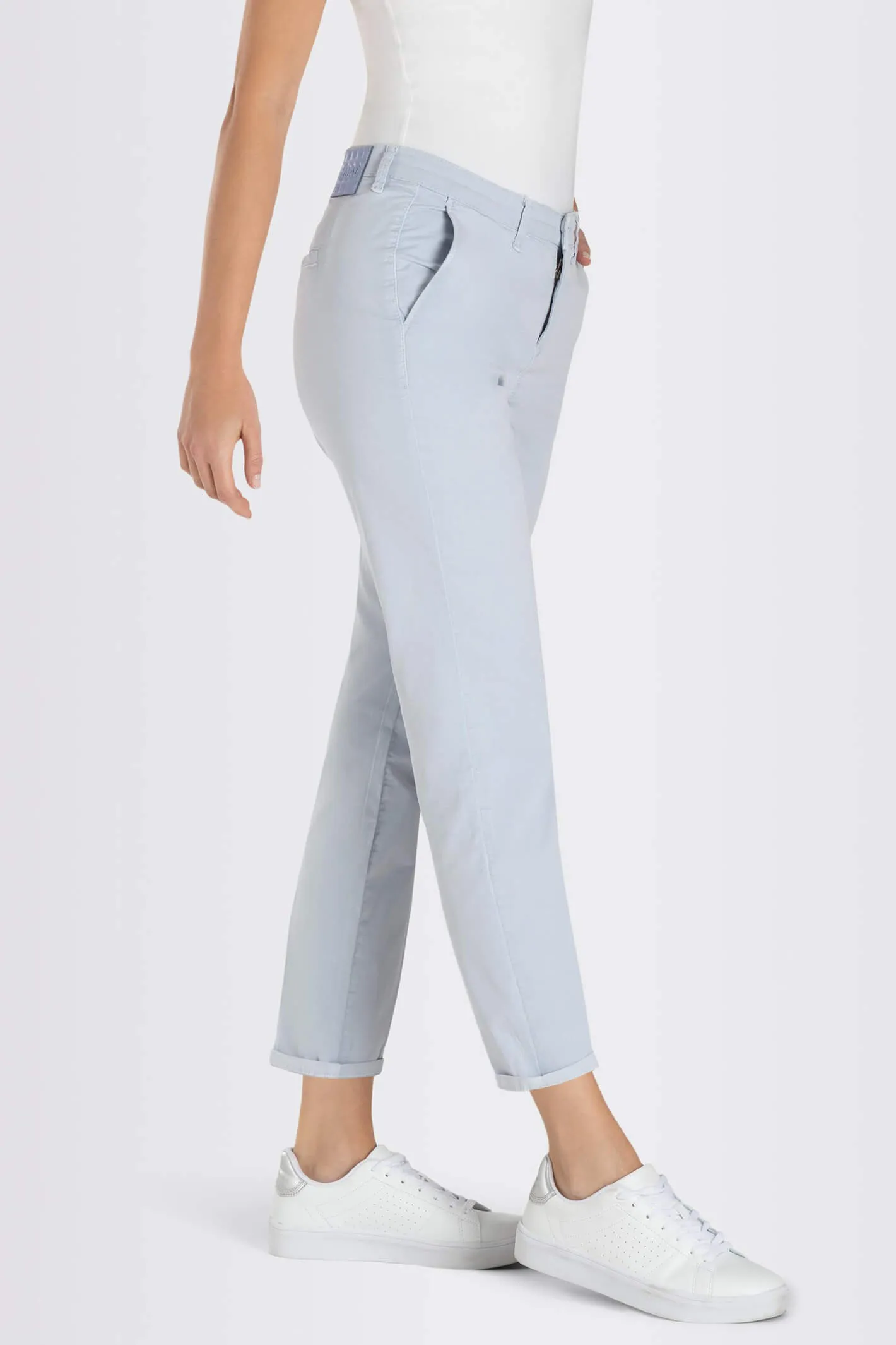 MAC 0434L 3075-00 131R Cool Blue Chino Turn Up Trousers