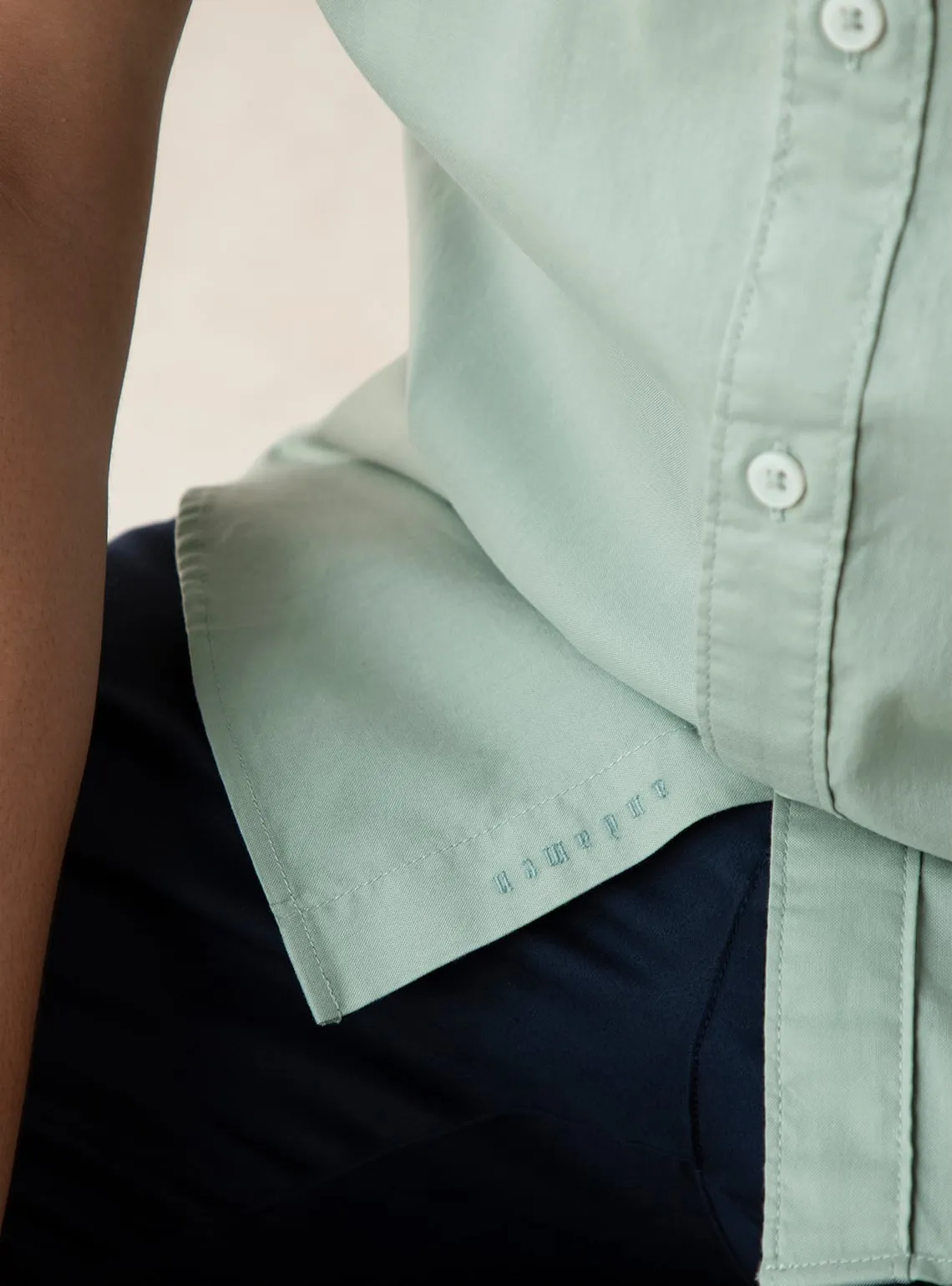 Mantle Green Oxford Half Shirt