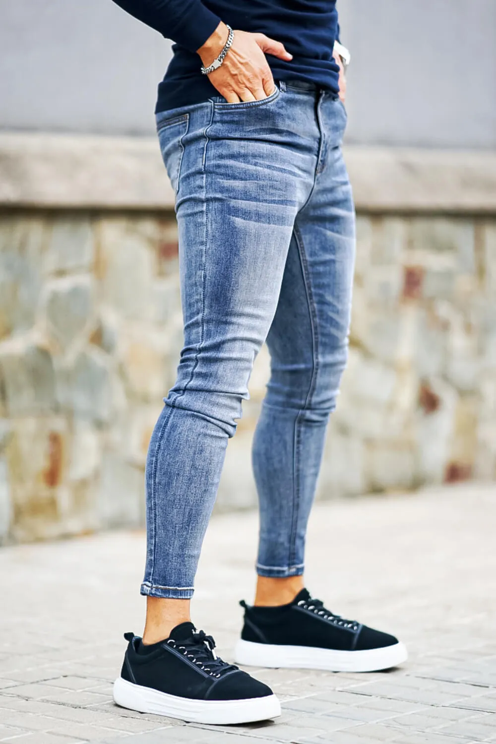 Men's Blue Skinny Jean - High Waist