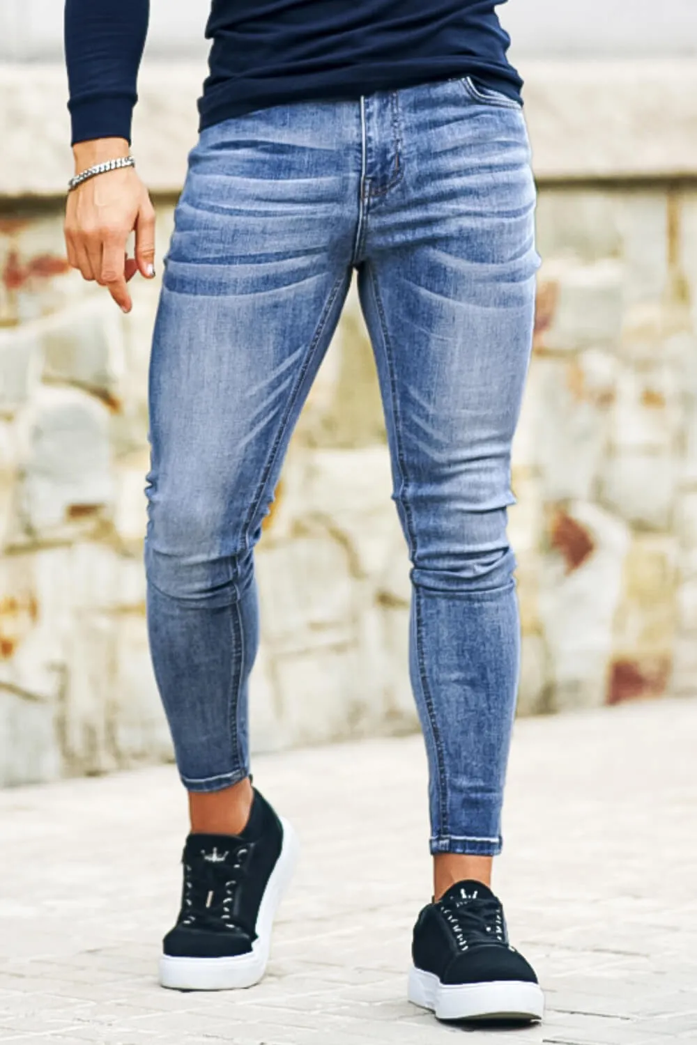 Men's Blue Skinny Jean - High Waist