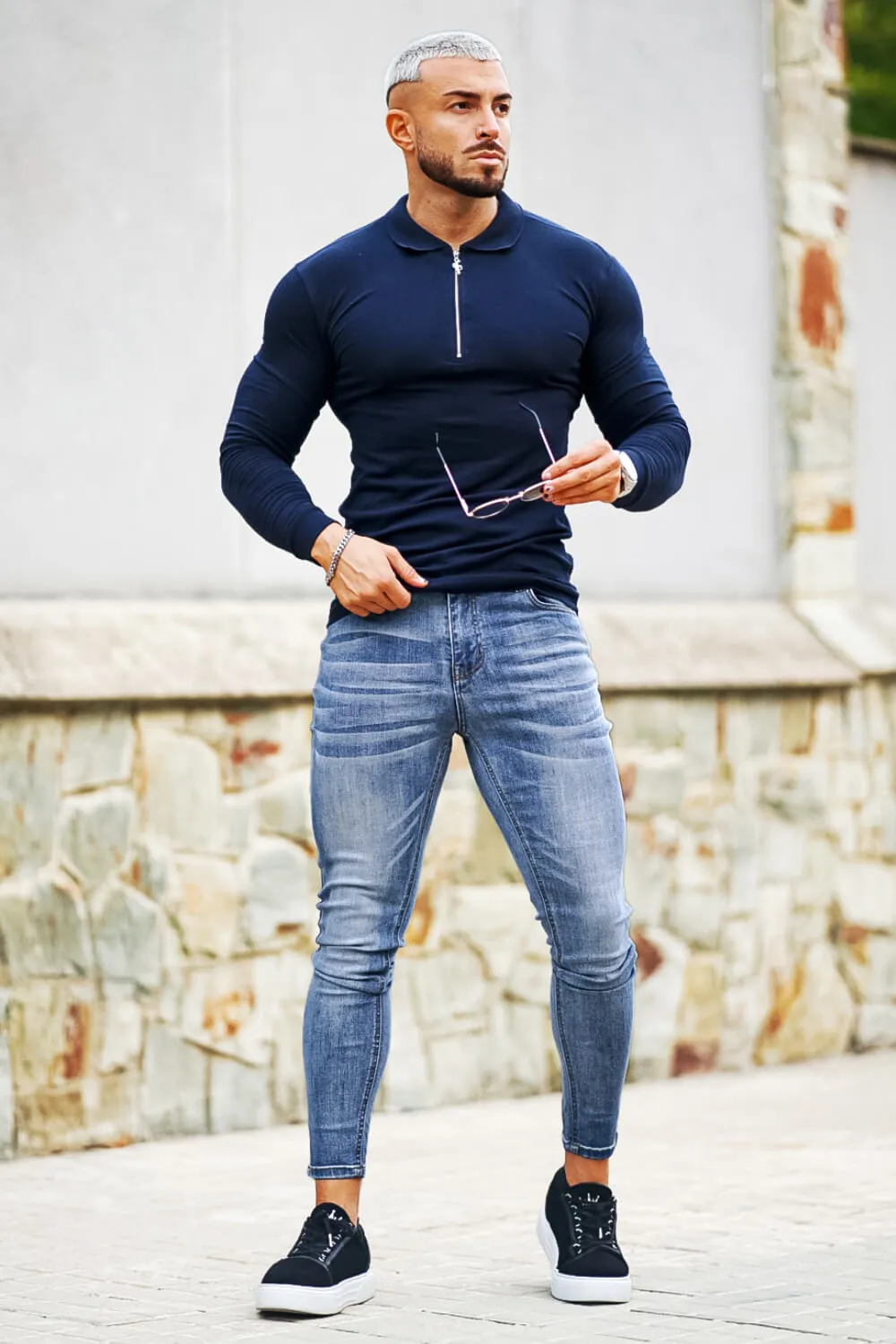 Men's Blue Skinny Jean - High Waist