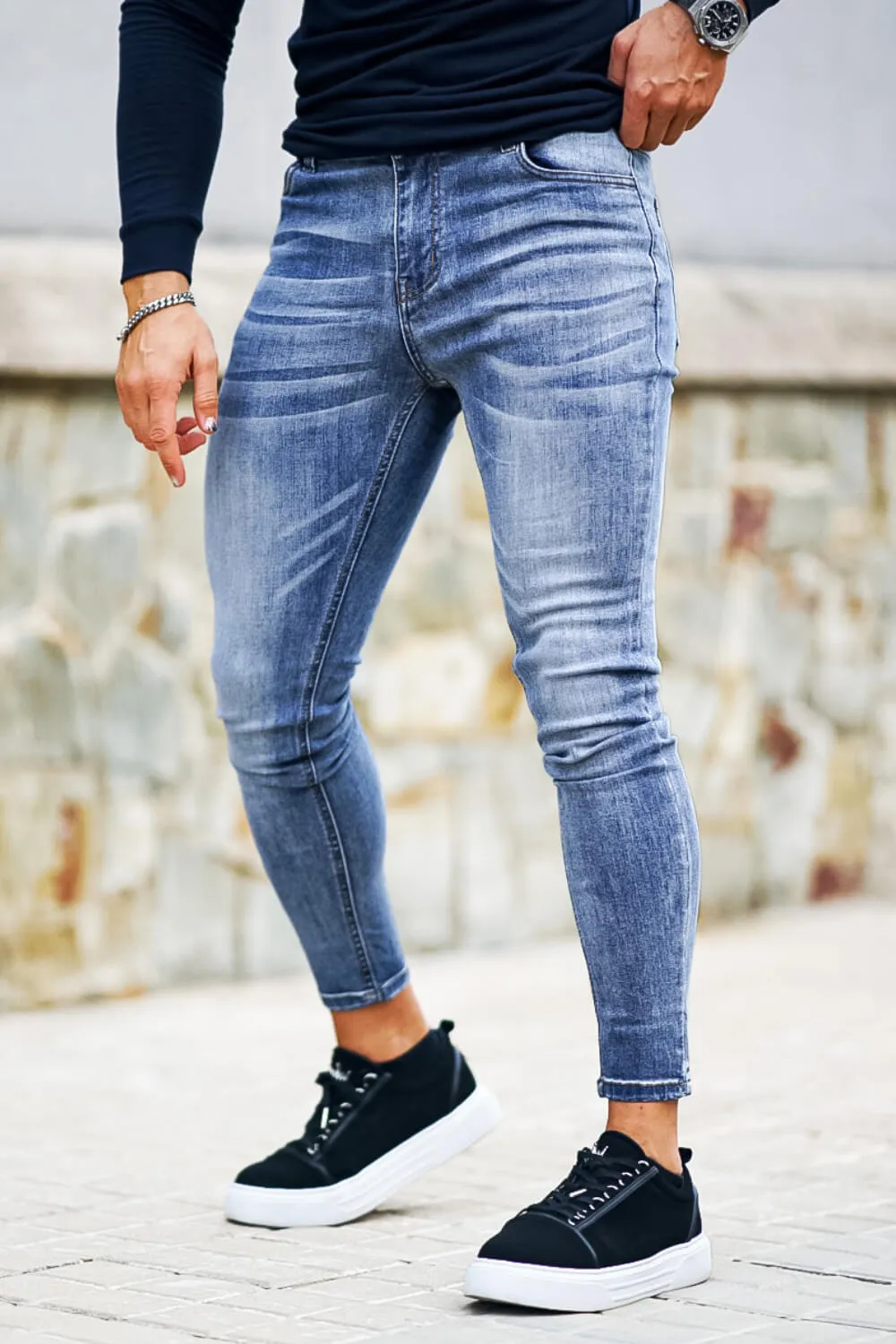 Men's Blue Skinny Jean - High Waist