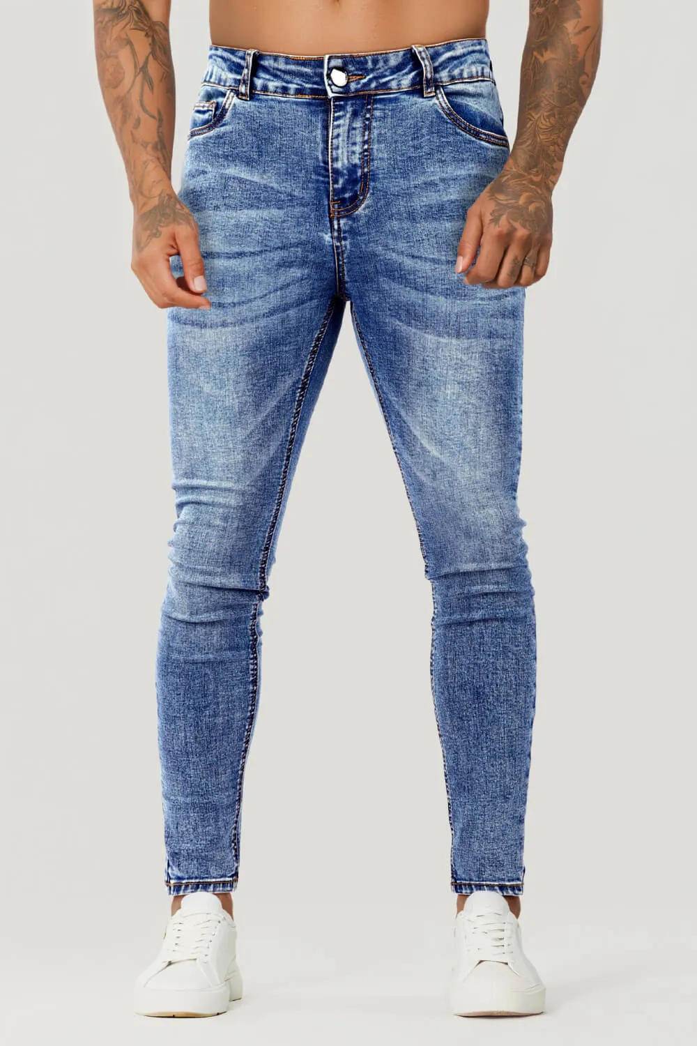 Men's Blue Skinny Jean - High Waist
