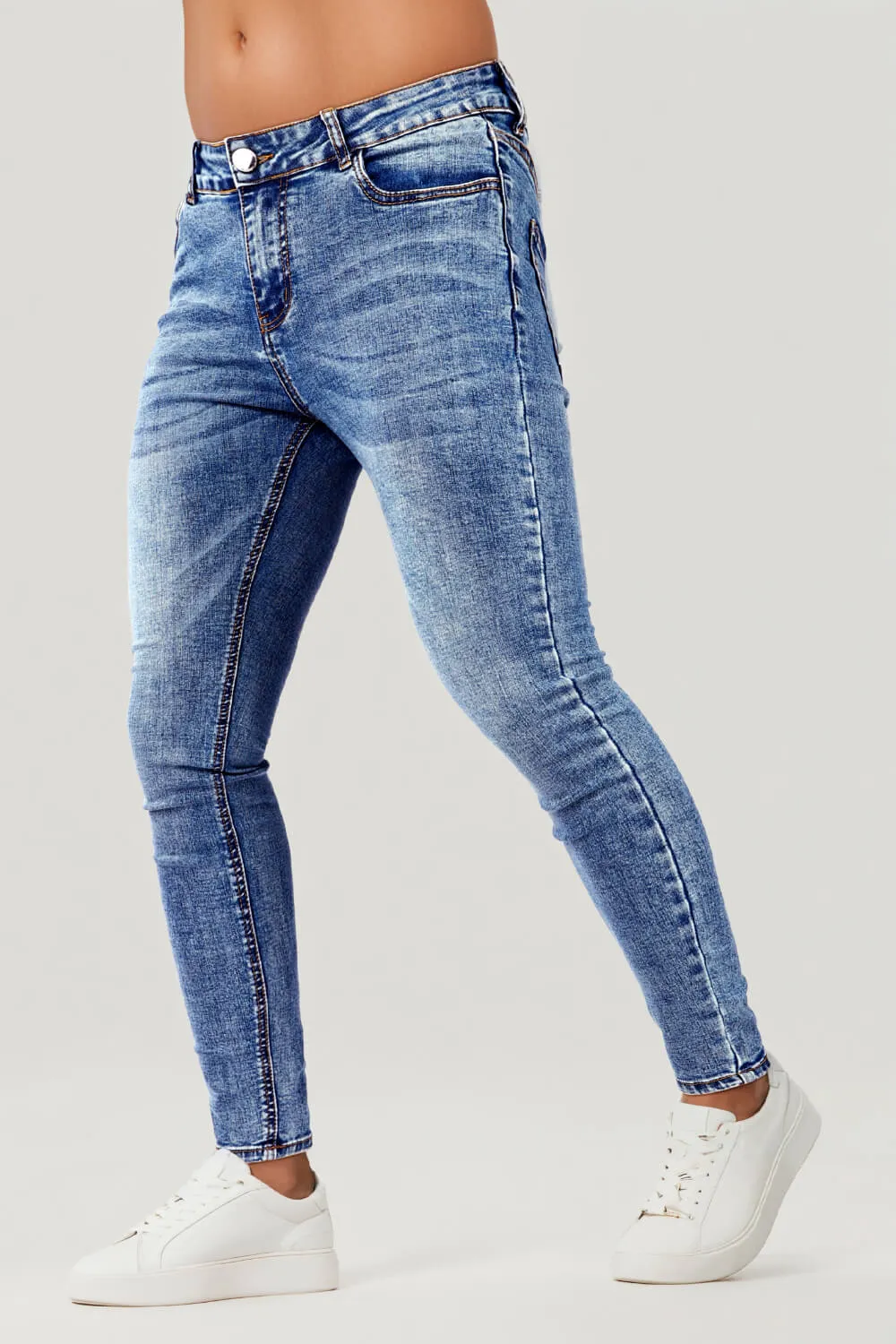 Men's Blue Skinny Jean - High Waist
