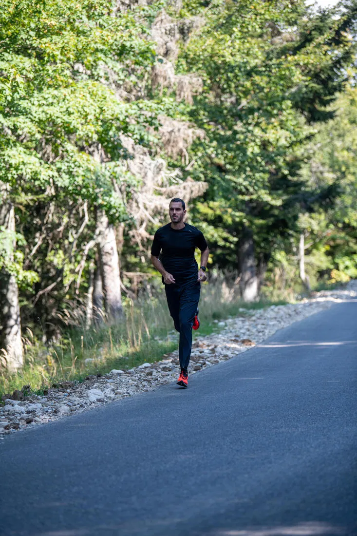 MEN'S BREATHABLE RUNNING TROUSERS - BLACK