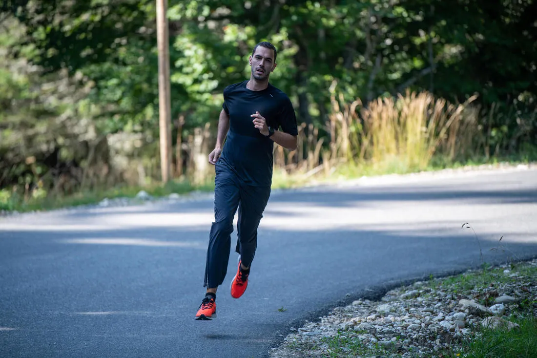 MEN'S BREATHABLE RUNNING TROUSERS - BLACK