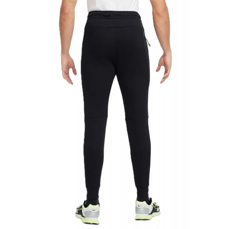 Men's Nike Techfit Black Fleece Joggers with Tapered Legs and Side Pockets